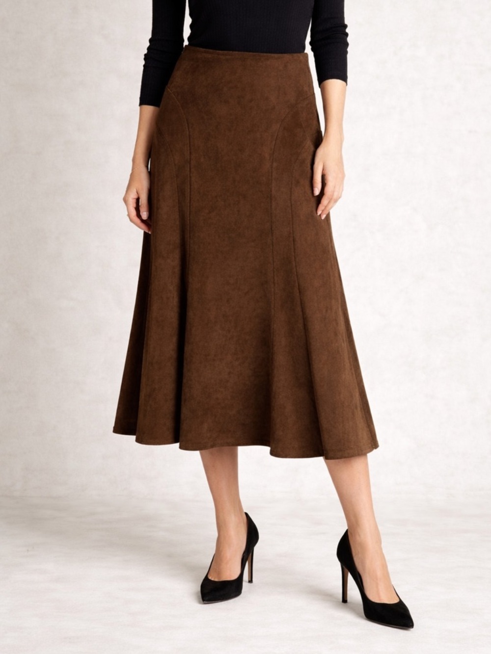 🤎 Vintage Liz Claiborne Faux Suede Skirt - Size 10 Petite 🤎